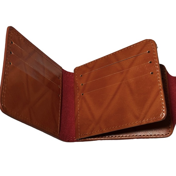 Wallet 4.5”x3.5” $100 Bill Brown Bifold Simple Novelty - Picture 5 of 8